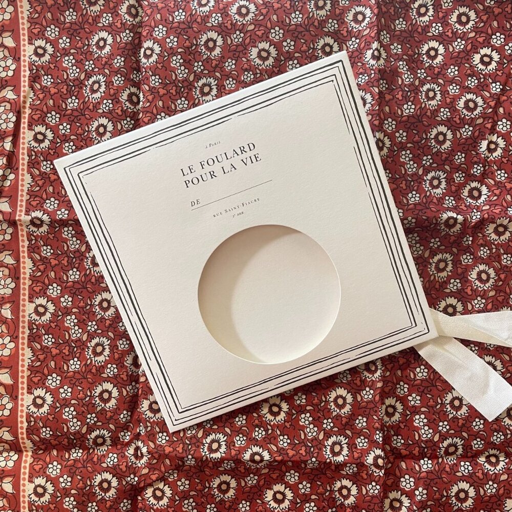 Sezane - Floral Scarf (Terracotta)